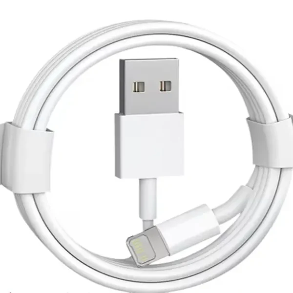 Câble USB vers Lightning blanc pour recharge rapide iPhone et iPad