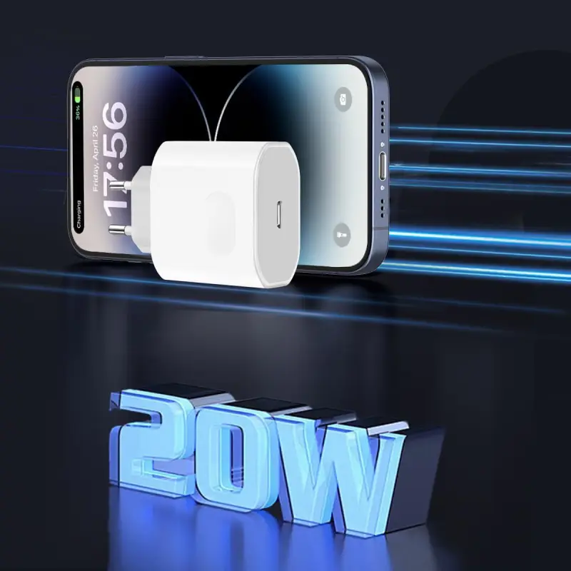 chargeur secteur 20w usb c blanc