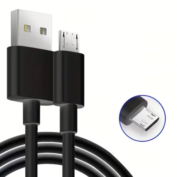 cable usb vers micro usb noir recharge et synchronisation android