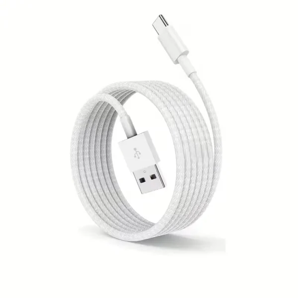 Câble tressé USB vers USB-C charge rapide pour smartphone Android, câble durable et renforcé pour recharge rapide